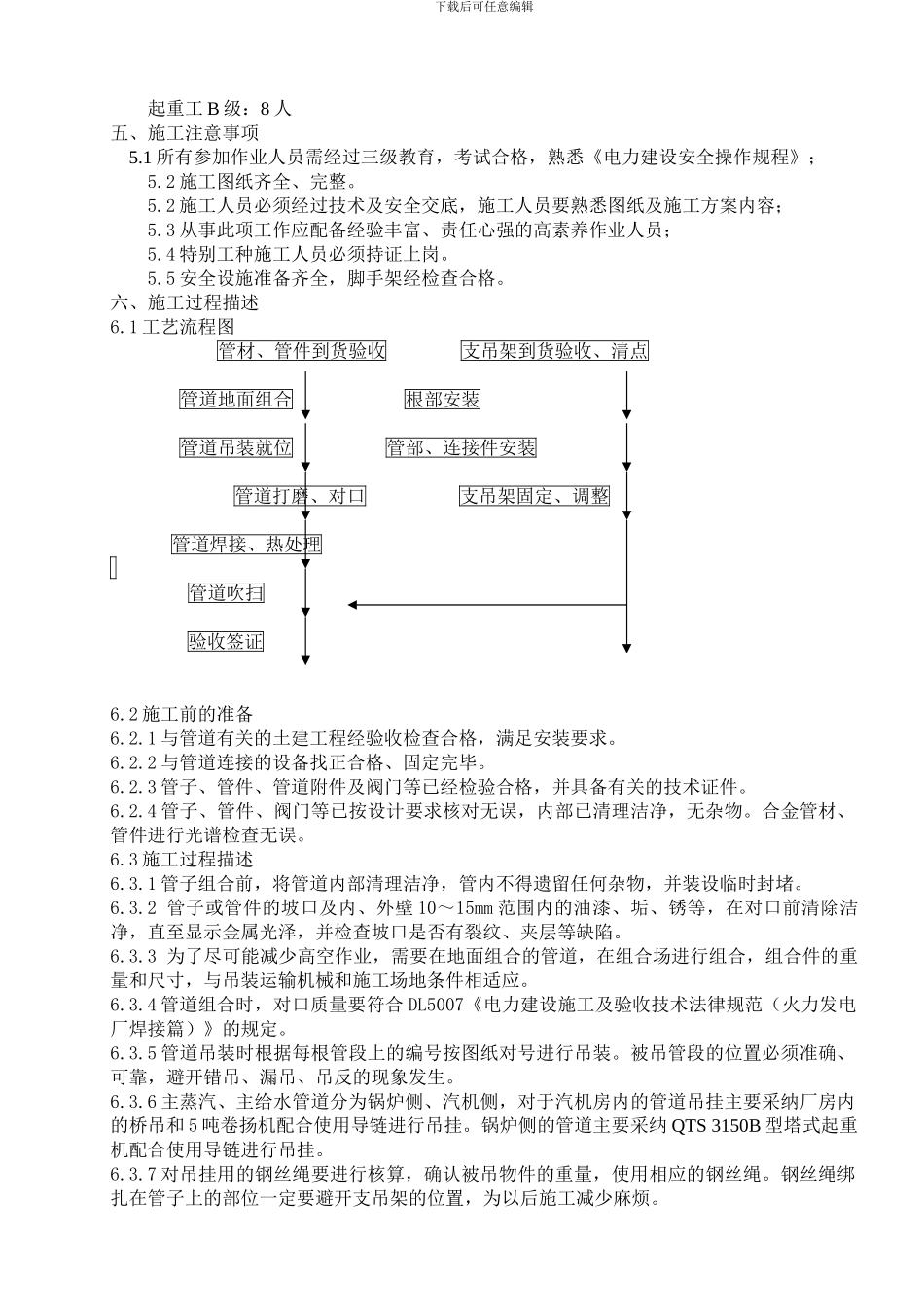 主蒸汽管道安装施工方案_第3页