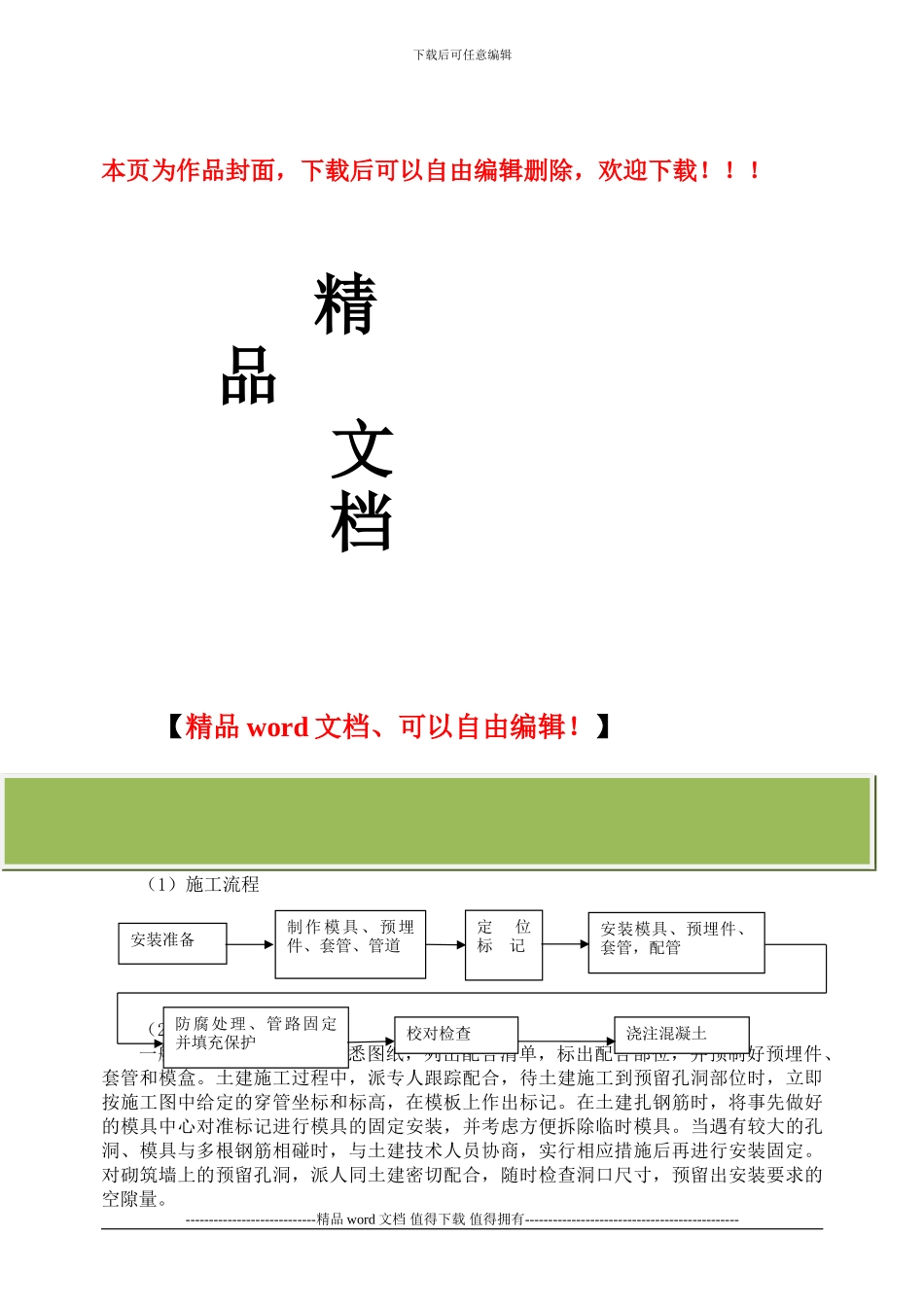 主要机电分部分项工程的施工方法及技术措施_第1页