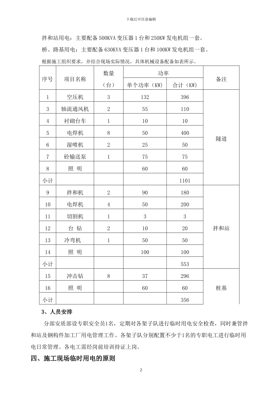 二分部施工临时用电安全专项方案_第2页