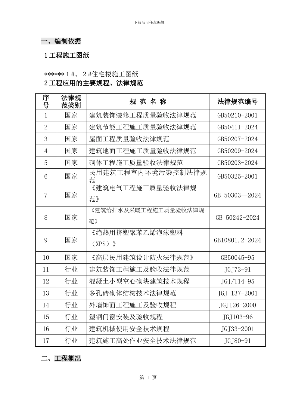 二次结构与装修、安装专项施工组织设计_第1页
