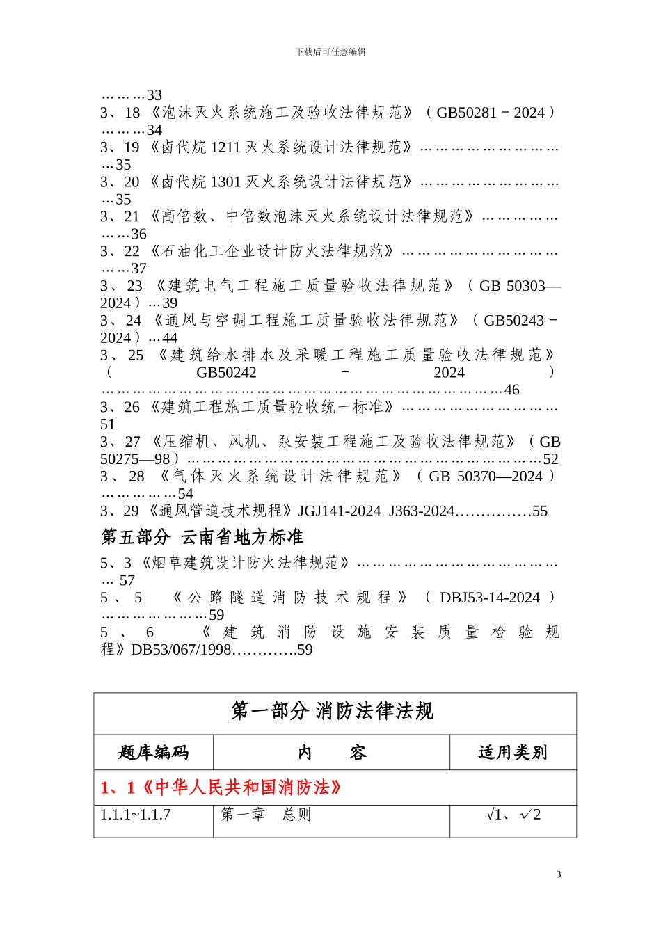 云南省建筑消防设施施工技术人员消防专业考试_第3页
