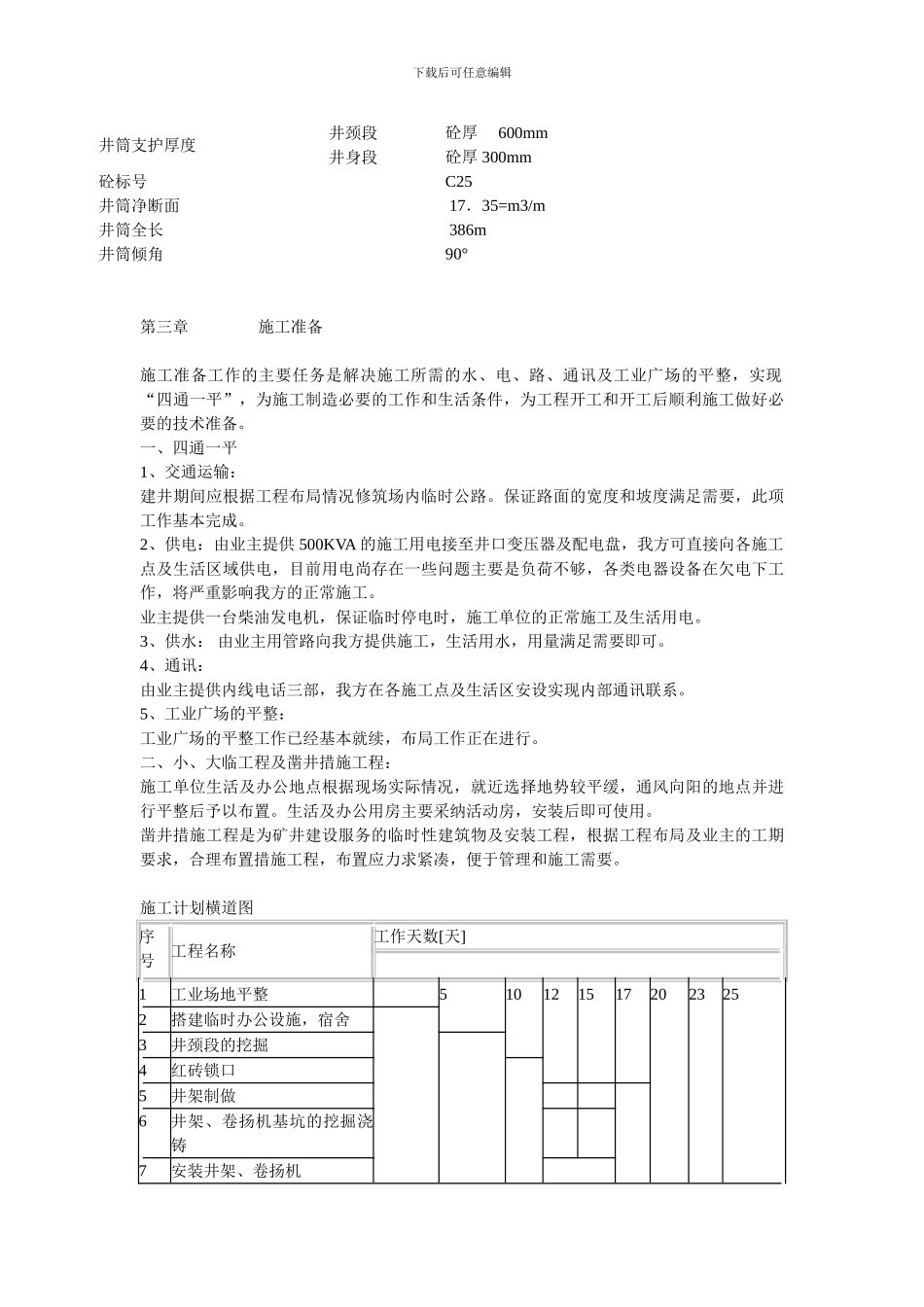 井巷矿山施工组织设计_第3页