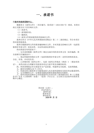 亮化更新改造工程竞争性谈判投标文件