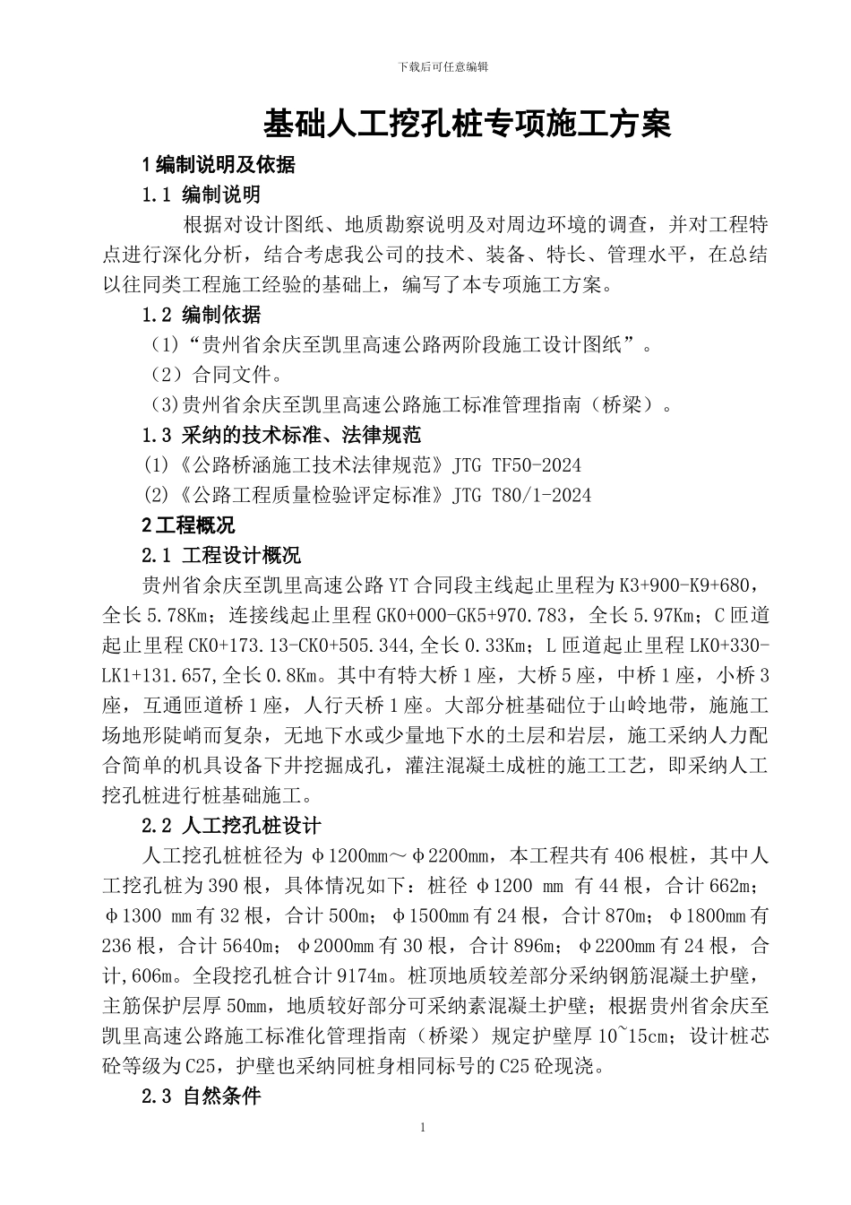 人工挖孔桩专项施工方案()_第1页