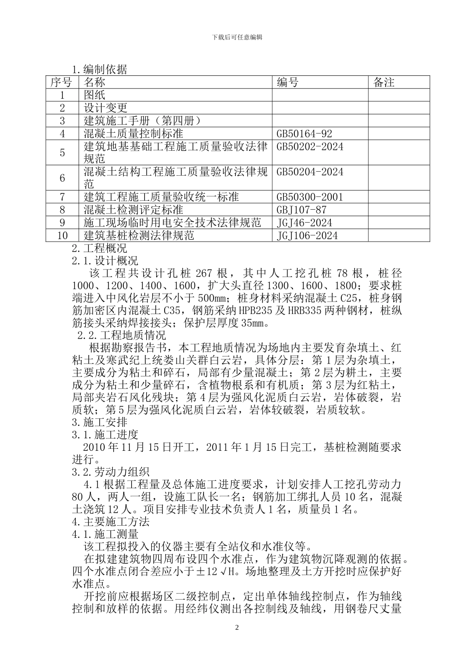 人工挖孔施工方案_第2页