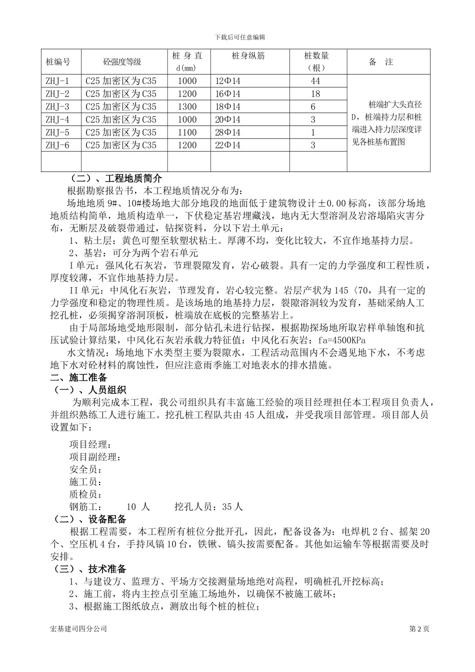 人工挖孔桩施工方案(修改)_第2页
