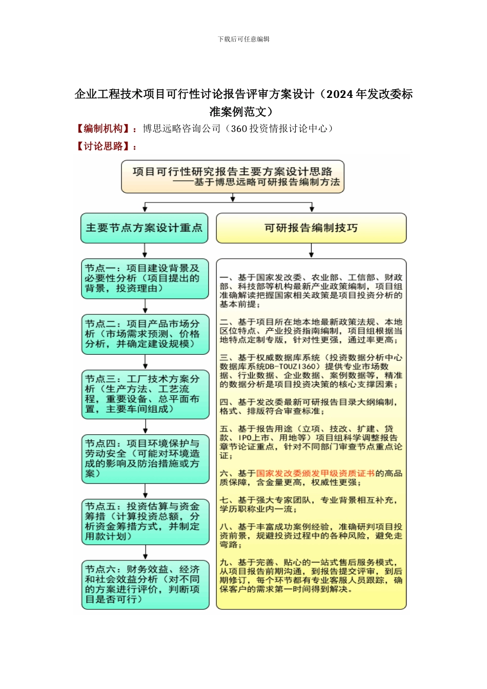 企业工程技术项目可行性研究报告评审方案设计_第1页