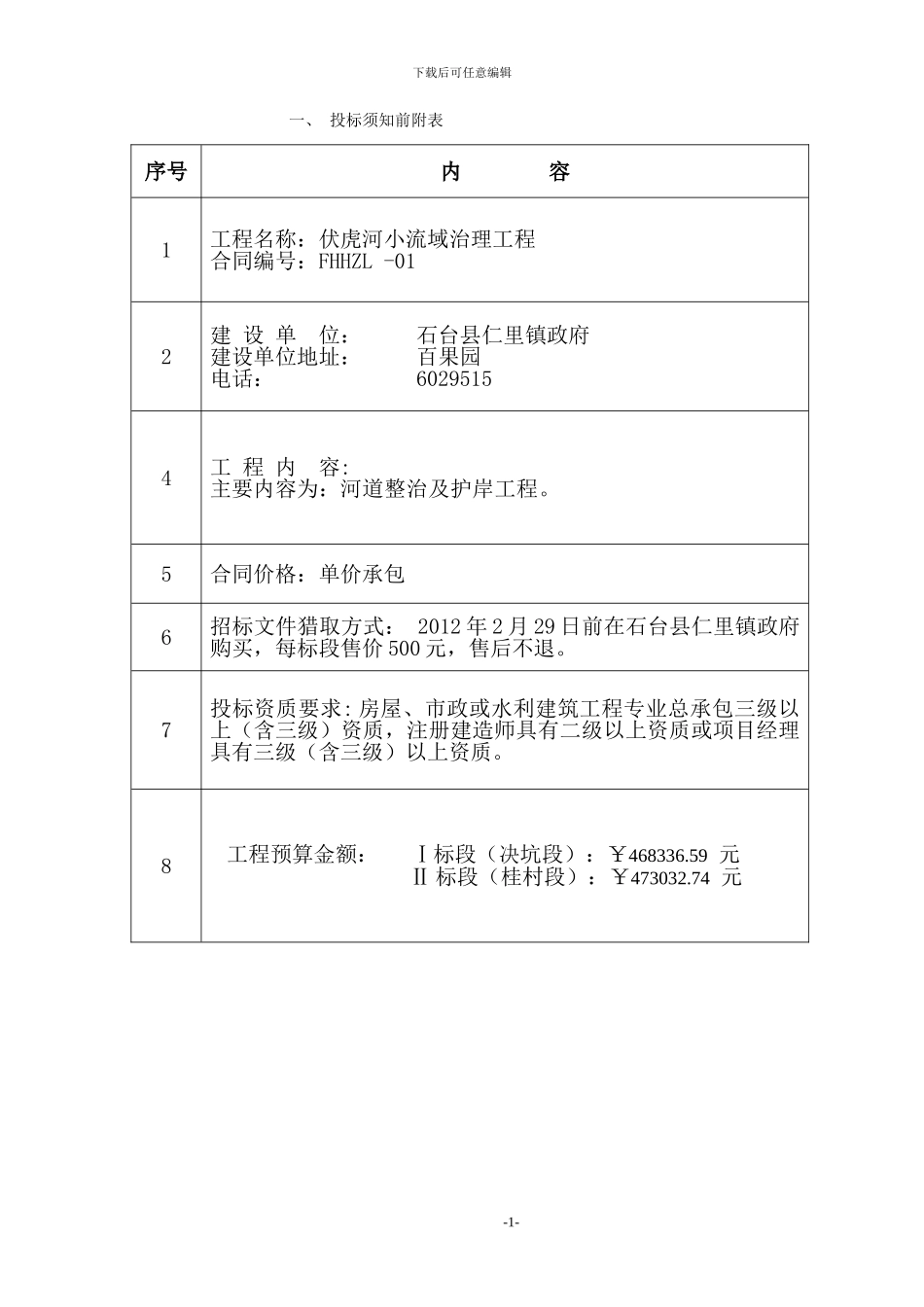 伏虎河工程招投标文件1_第3页