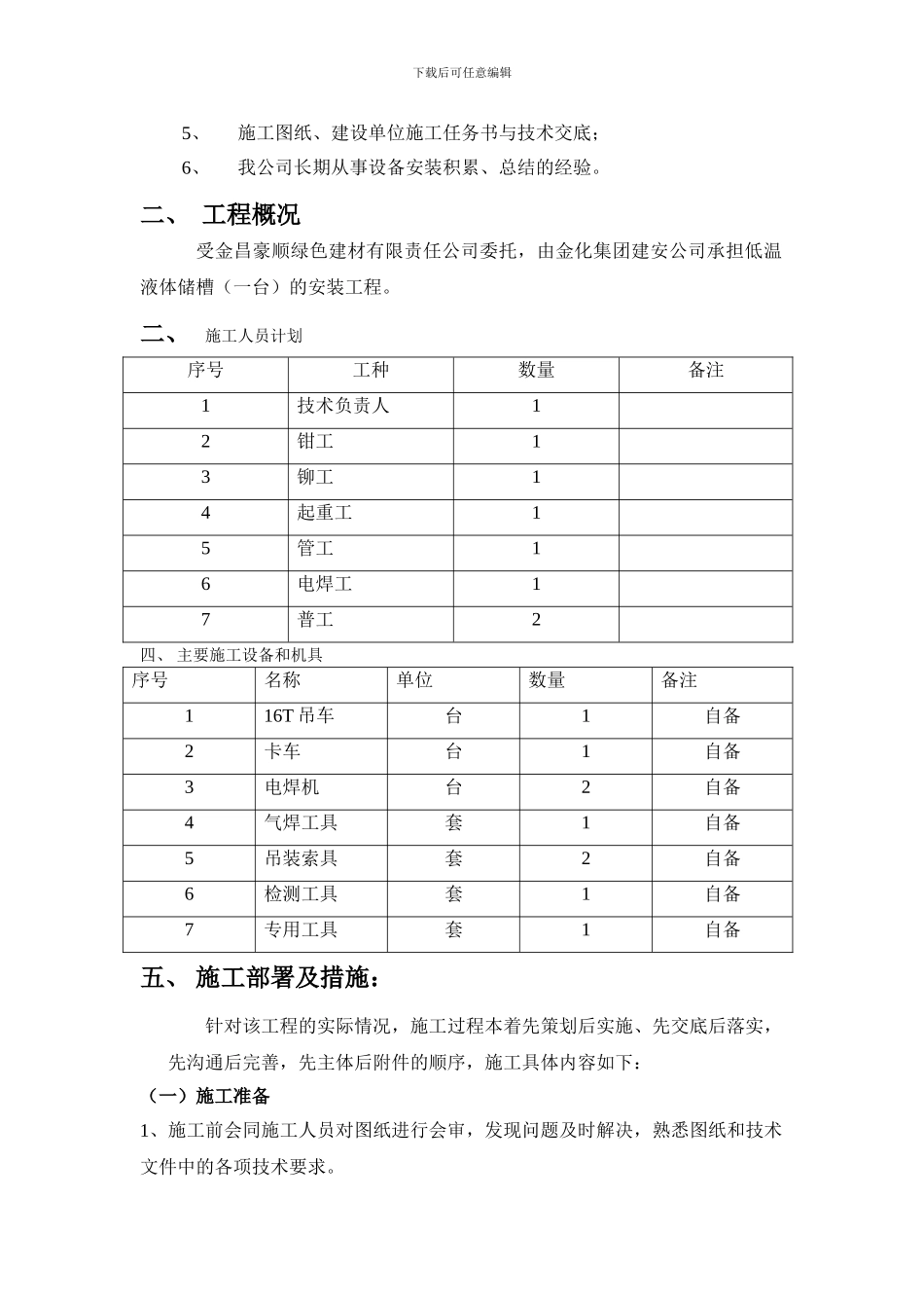 低温液体储槽施工方案_第2页