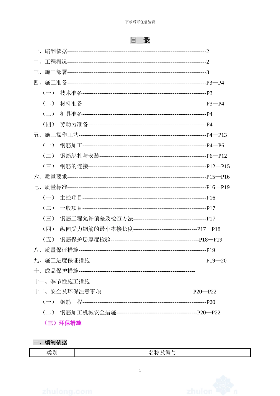 住宅工程钢筋施工方案_第1页