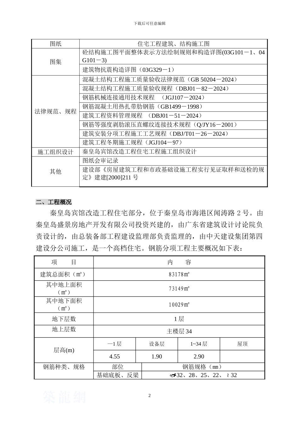 住宅工程钢筋施工方案_第2页