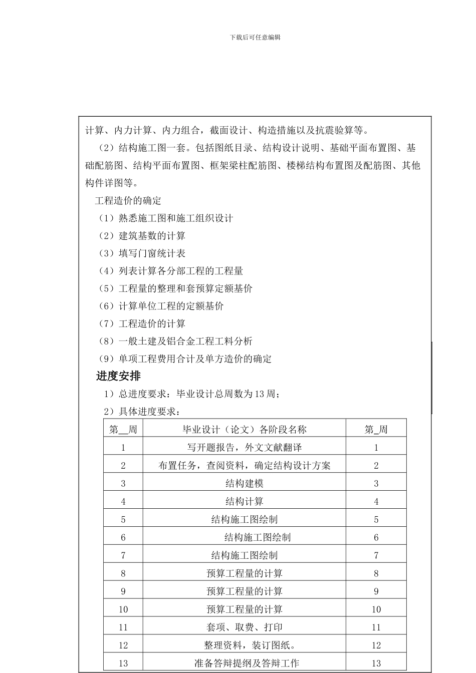 住宅楼结构施工图毕业设计开题报告_第3页