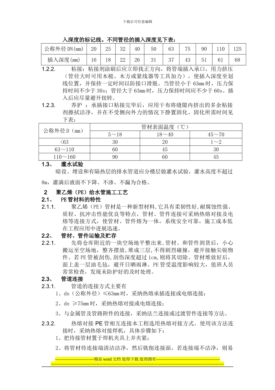 供水管道安装施工工艺_第2页