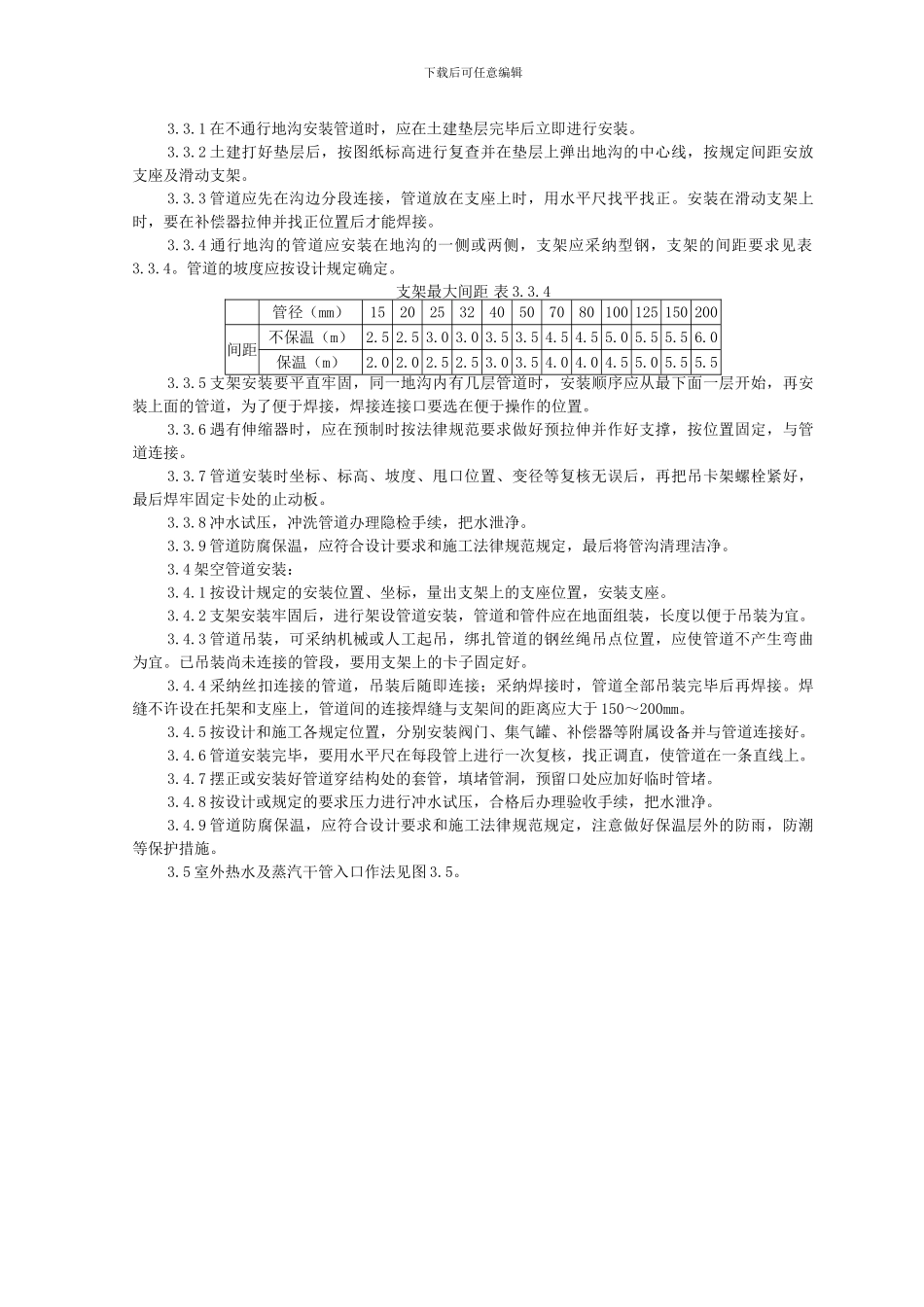 供热管道安装施工工艺标准_第3页