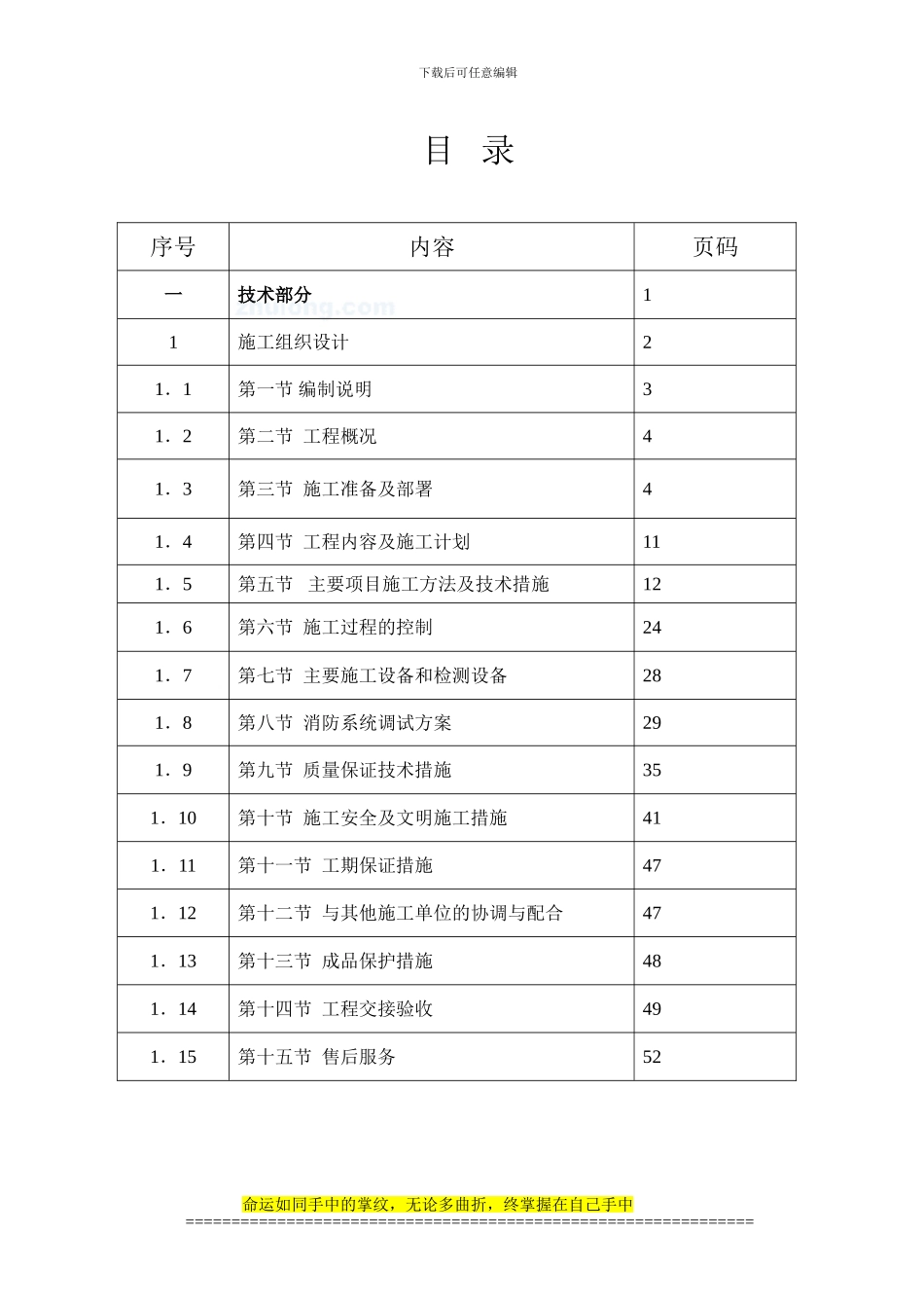 元征研发中心办公楼消防工程施工组织设计_第1页