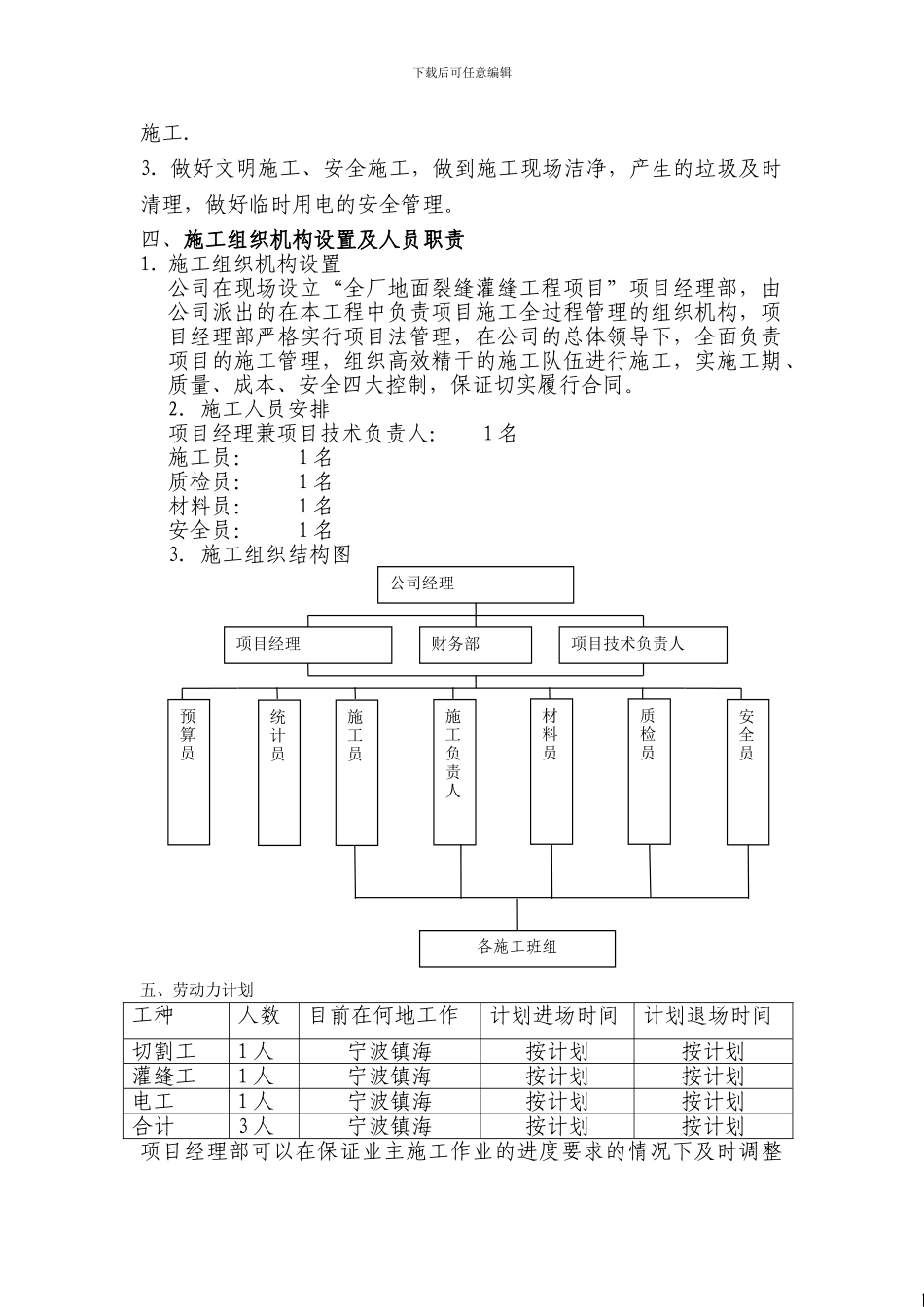 全厂地面裂缝灌缝工程项目施工方案_第3页