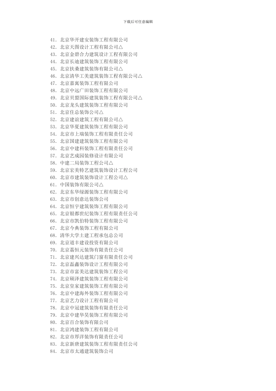 全国建筑装修装饰工程专业承包一体化一级资质企业名单2024_第2页