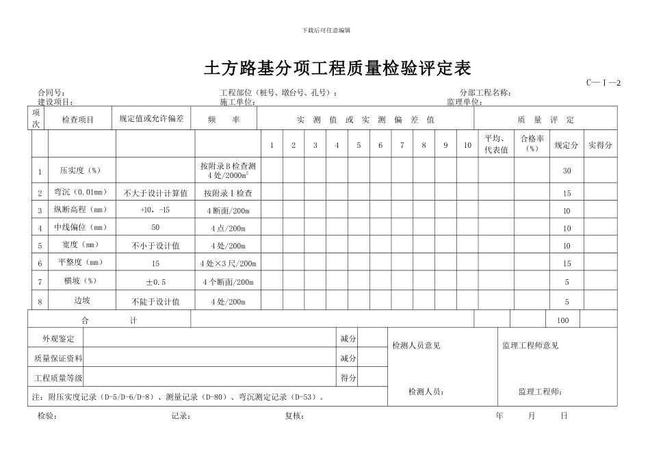 公路工程施工资料C类表格_第2页