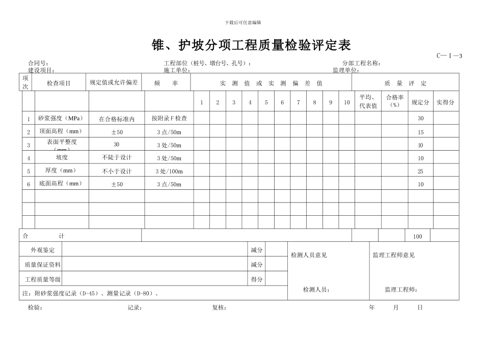 公路工程施工资料C类表格_第3页
