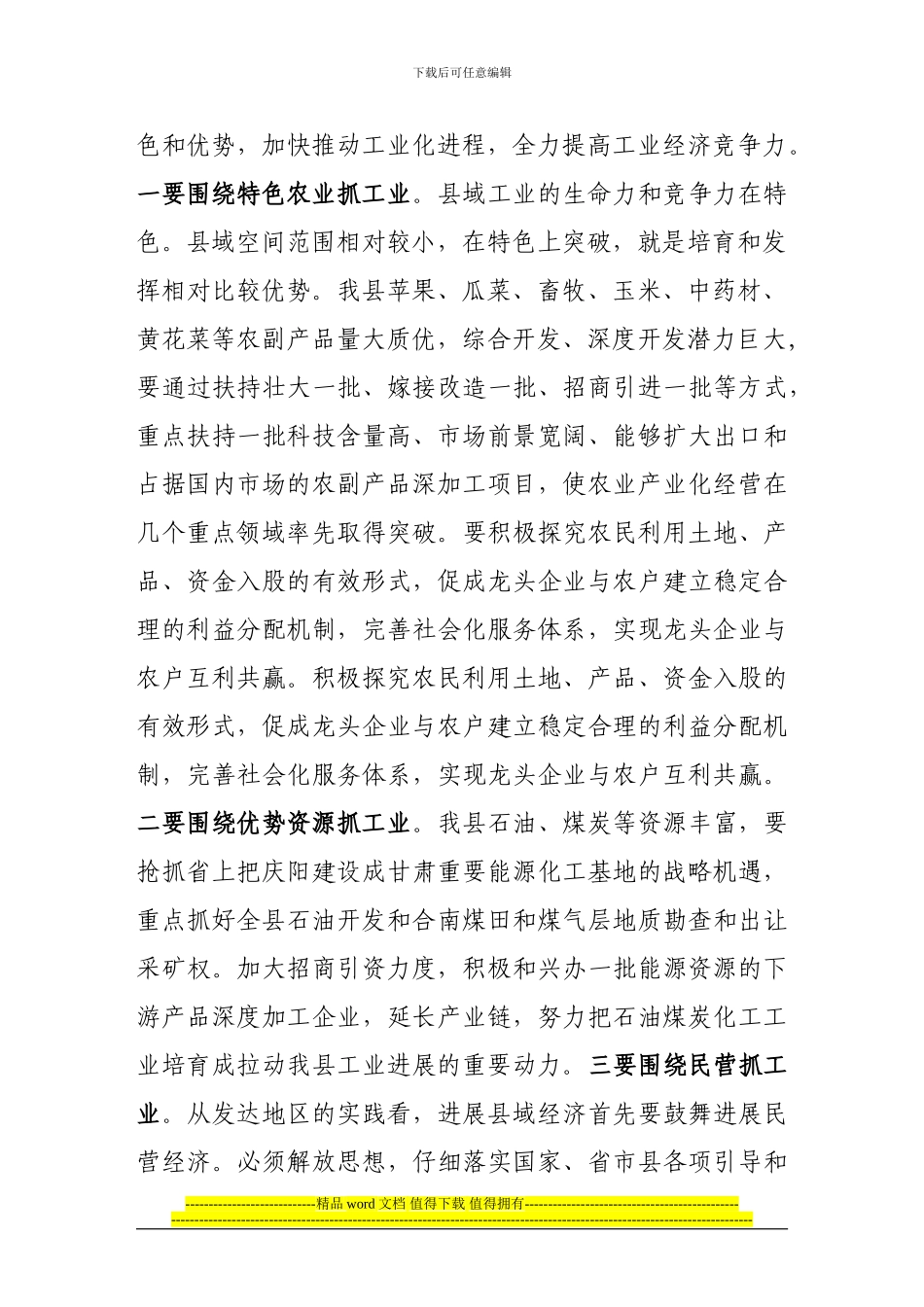 关于合水县实施工业强县战略的思考_第2页