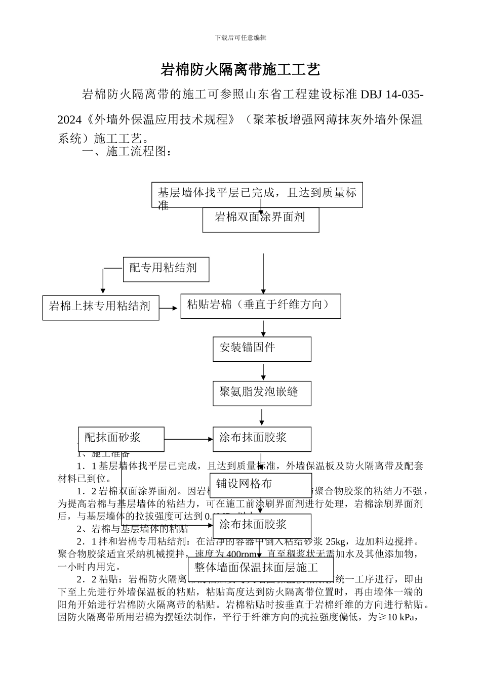 关于外墙保温防火隔离带施工方案_第1页