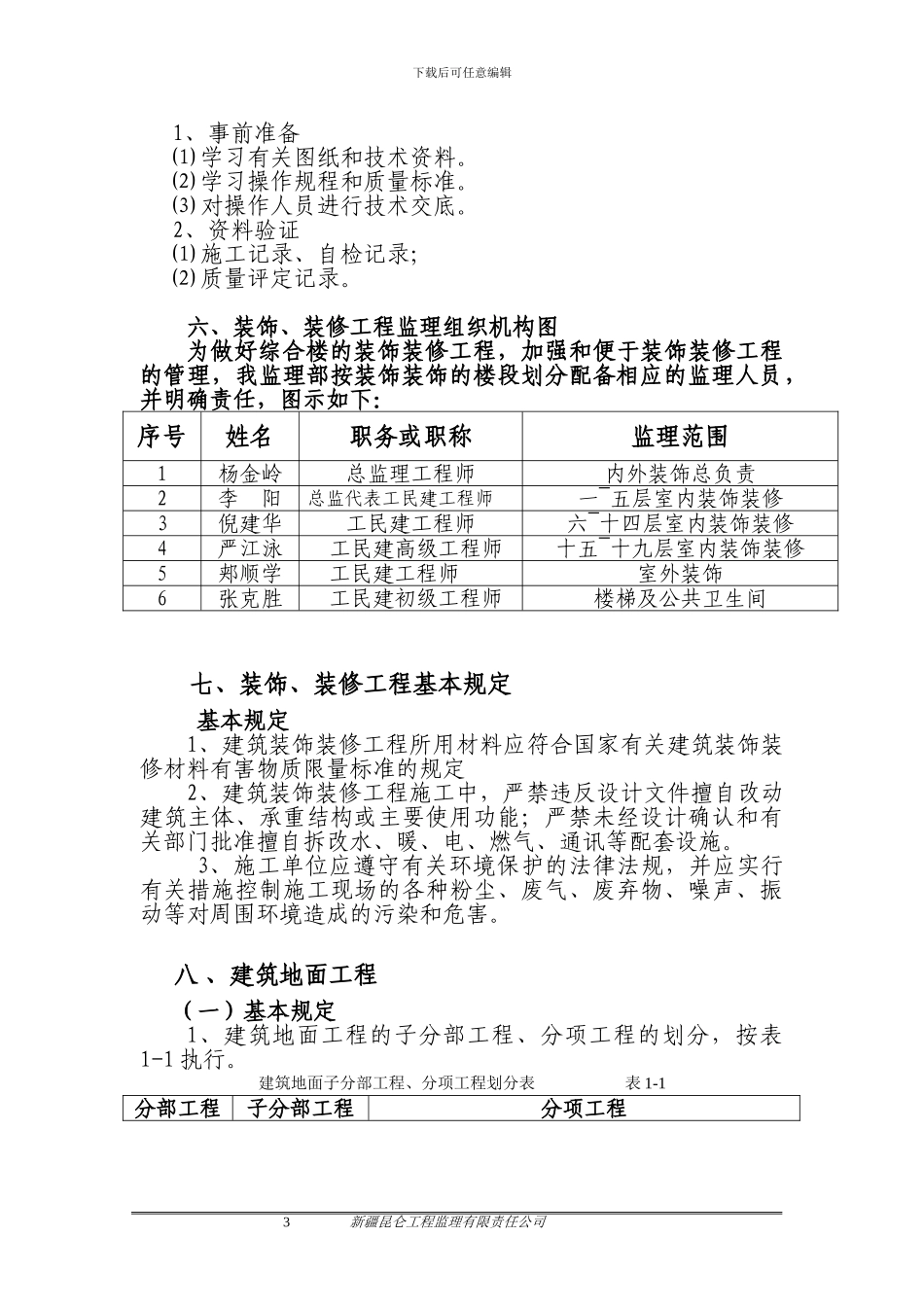 兵团机关办公楼装饰装修工程监理实施细则_第3页