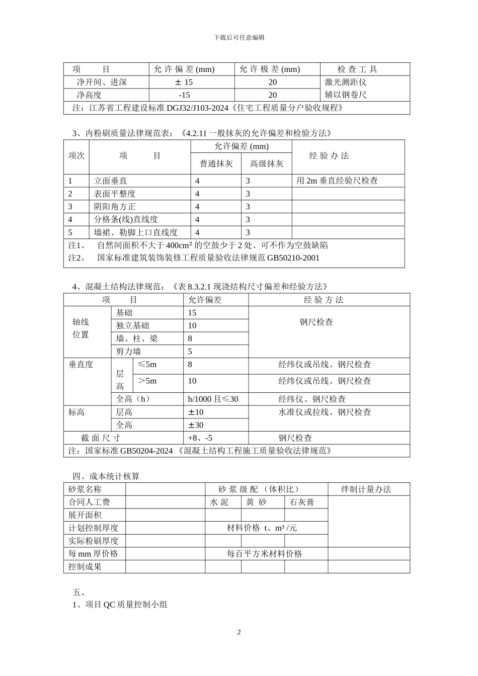 内装饰墙面粉刷层成本控制办法_第2页