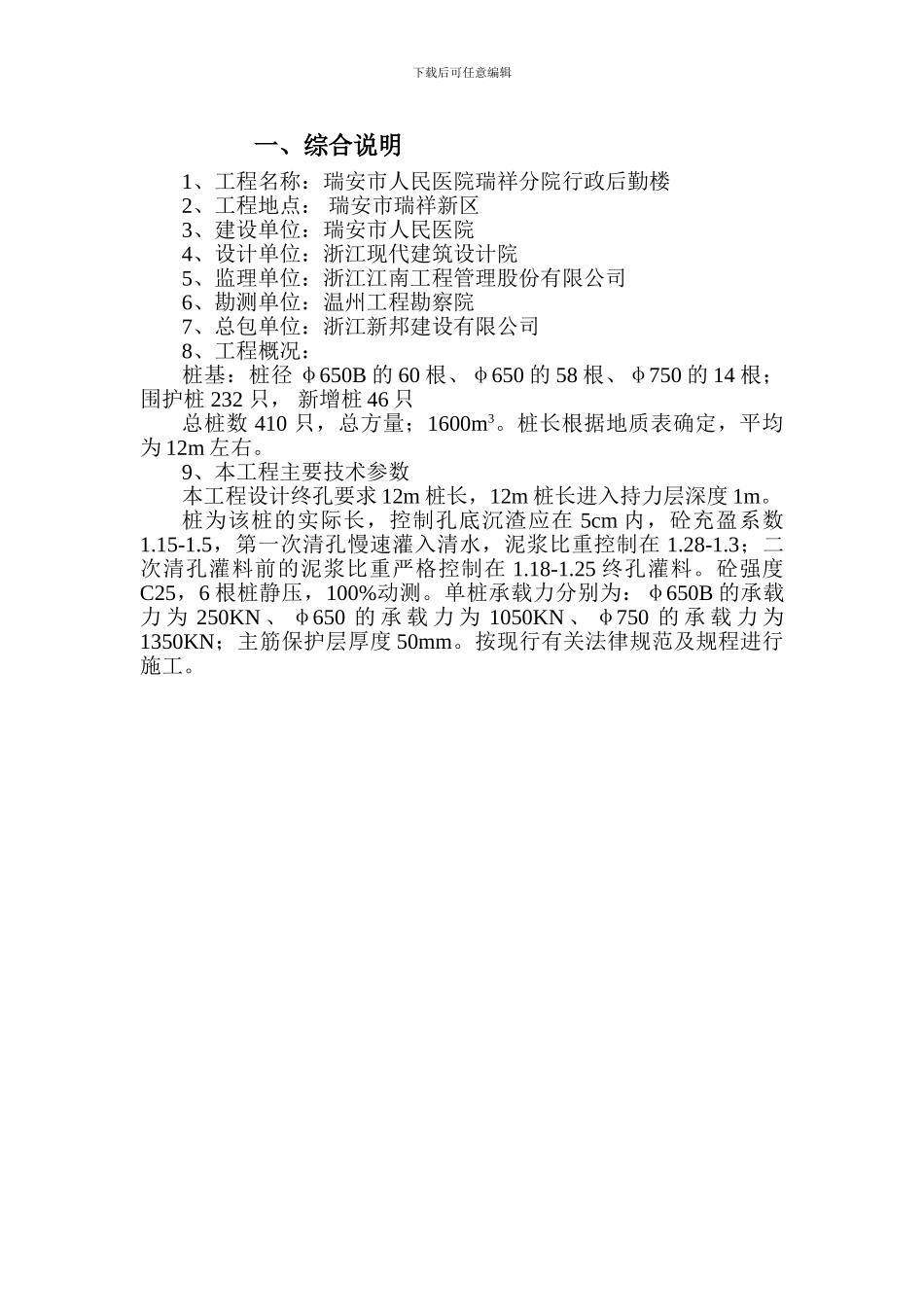 冲击钻孔桩基施工方案_第1页