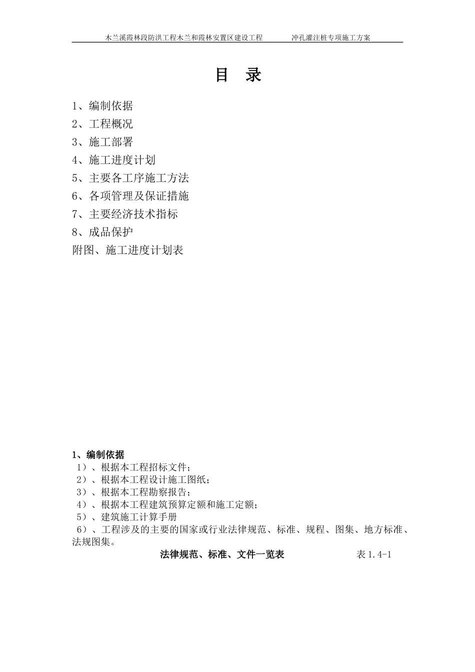 冲孔灌注桩基施工方案文档_第1页