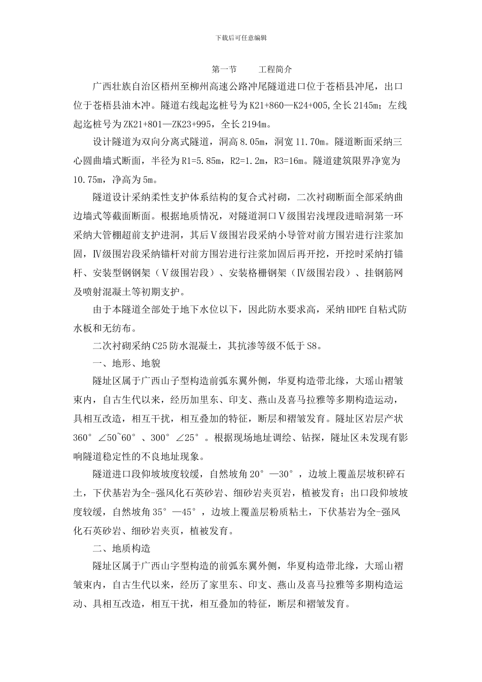 冲尾隧道专项施工方案_第2页