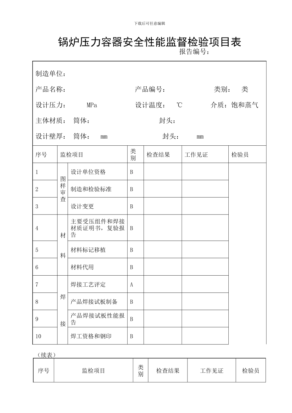 出口压力容器安全性能监督检验证书及报告书_第2页