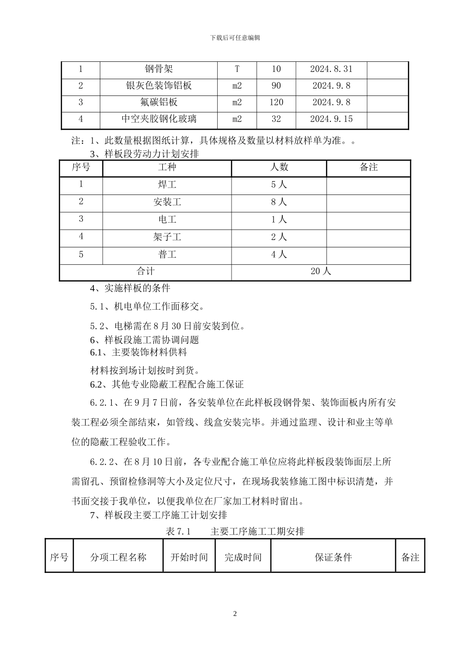 出入口幕墙样板段施工方案_第2页