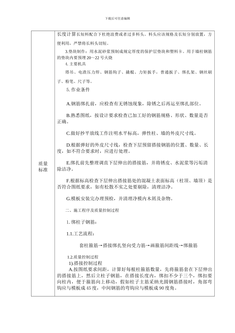 分项工程施工技术交底通知单_第2页