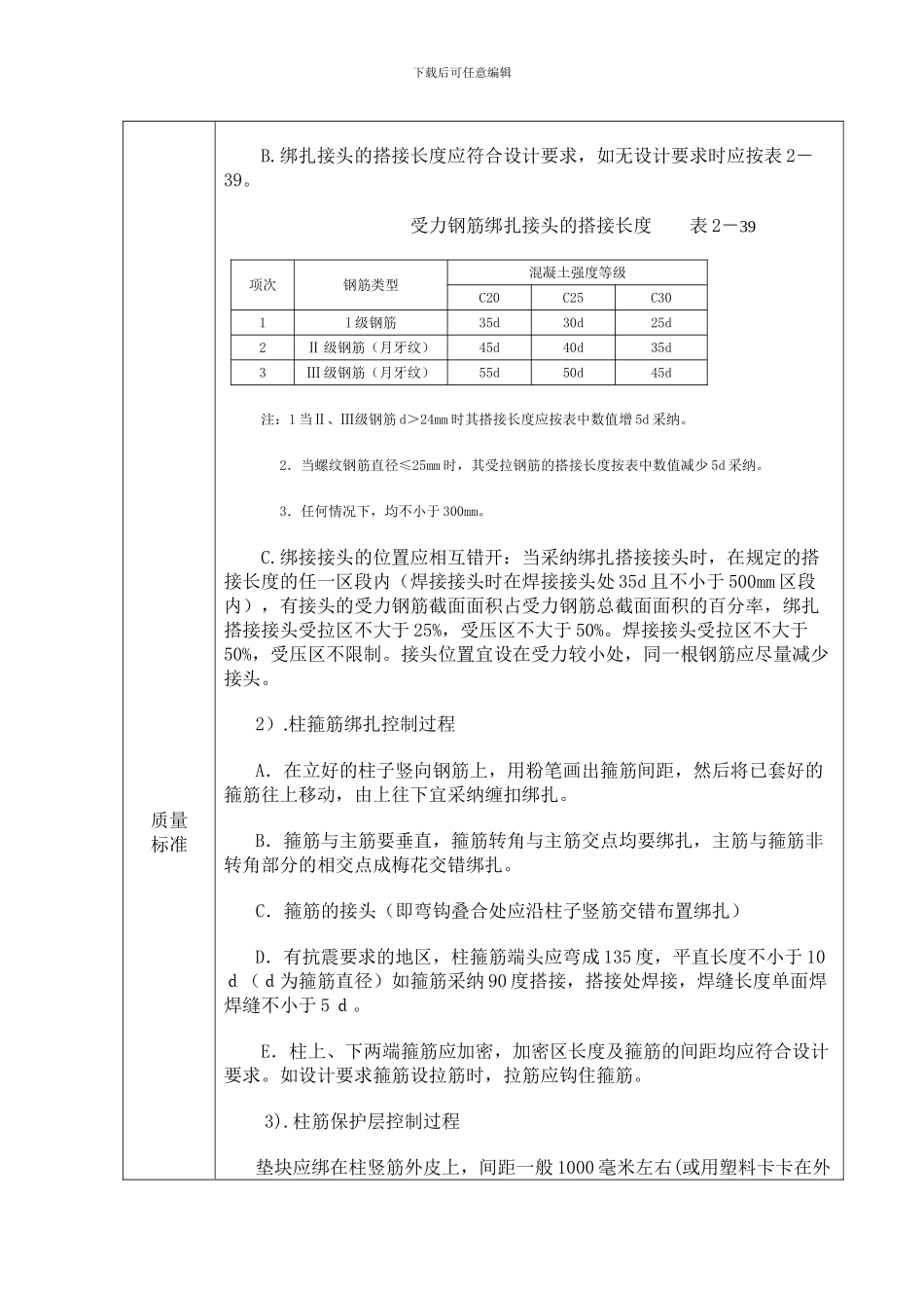 分项工程施工技术交底通知单_第3页