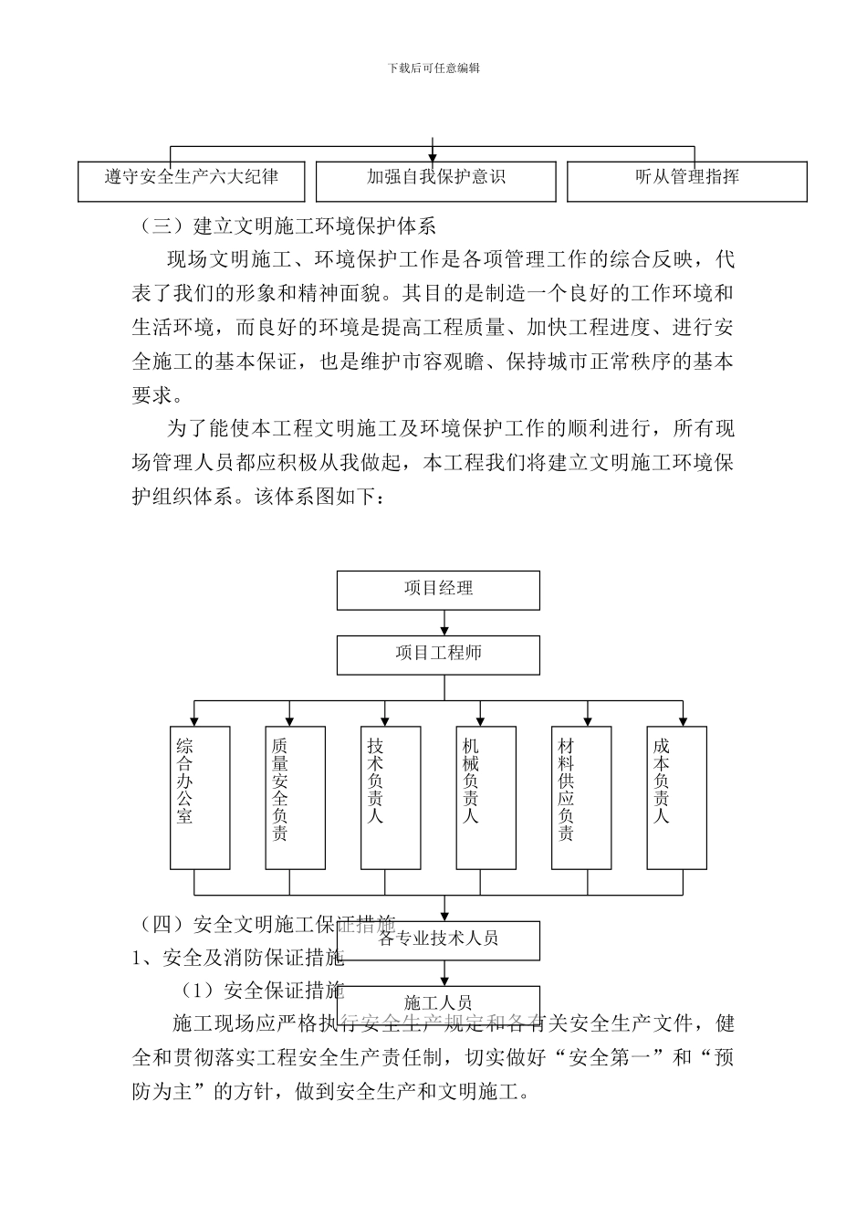 创文明工地、安全施工及绿色施工方案_第2页