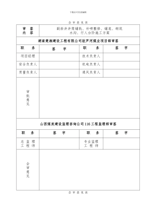 副斜井井筒复喷、底板硬化、水沟砌筑、行人台阶施工安全技术措施