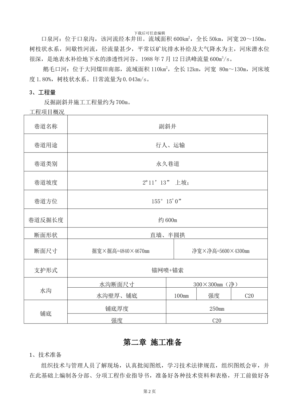 副斜井井筒施工组织设计_第2页
