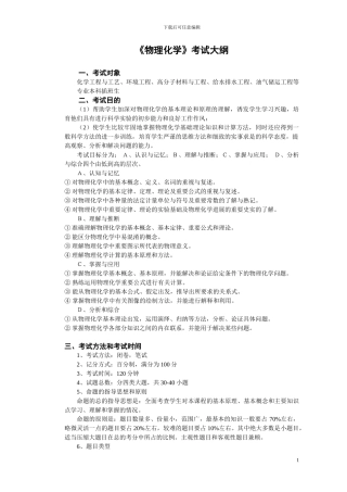 化学工程工艺考纲