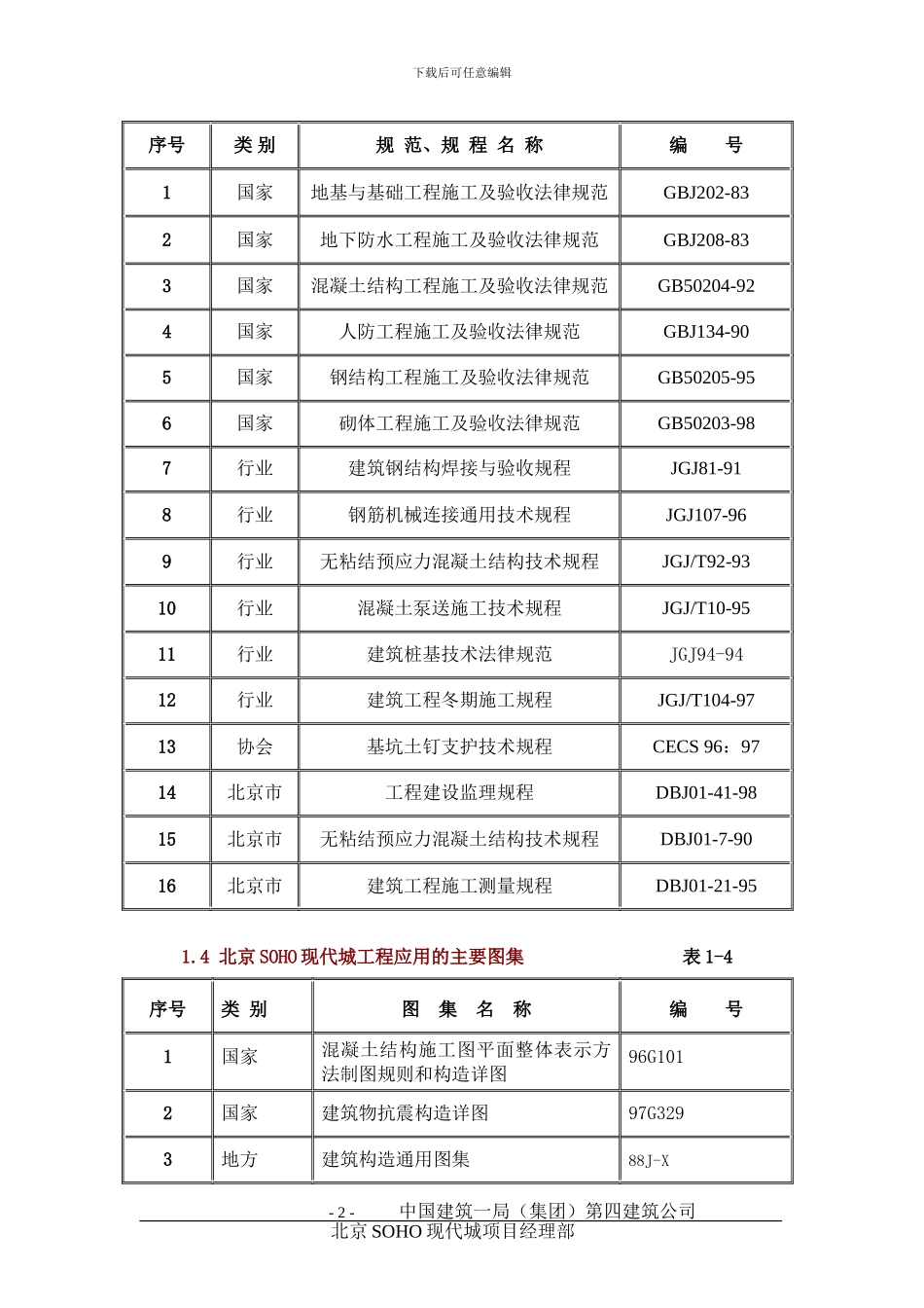 北京SOHO现代城施工组织设计方案_第2页