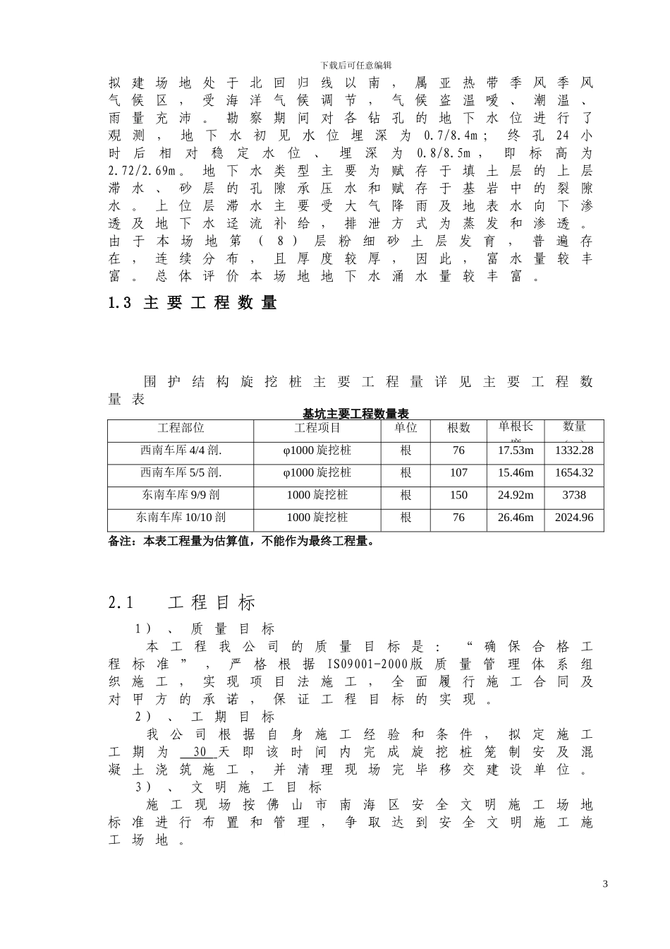 千灯湖三期一标旋挖桩施工方案_第3页