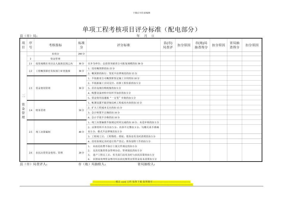 单项工程竣工验收考核项目及评分标准表_第3页