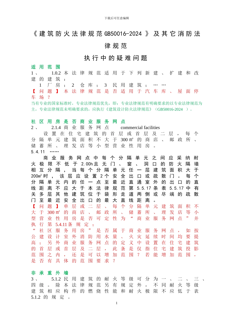 南京市消防支队2024年度消防规范培训疑难问题20241211_第1页