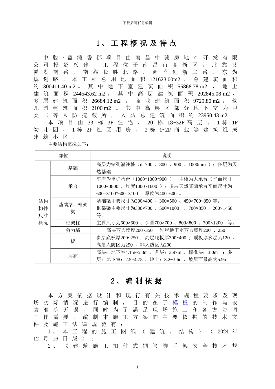 南昌中骏·蓝湾香郡项目模板工程专项施工方案_第3页