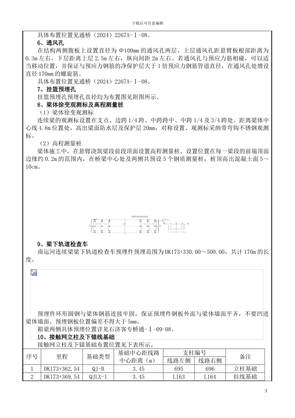 南运河连续梁60-100-60)预埋件技术交底_第3页