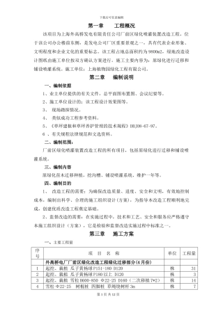 厂前区绿化喷灌装置改造施工方案