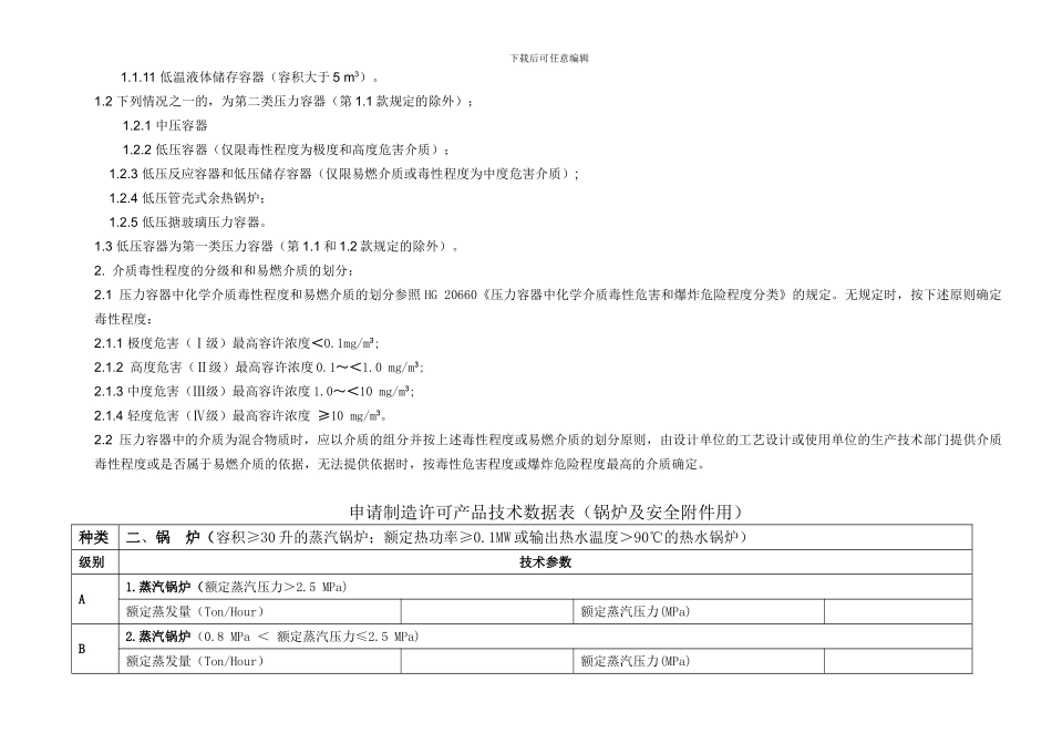压力容器生产资质分类_第3页