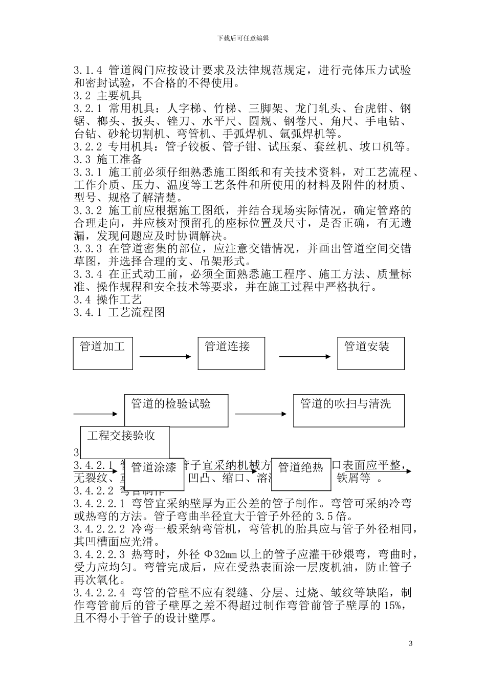 压力管道施工工艺规程_第3页