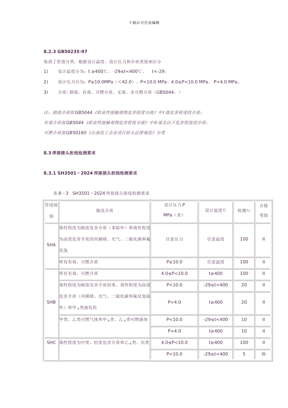 压力管道材料-管道施工及验收规范_第3页