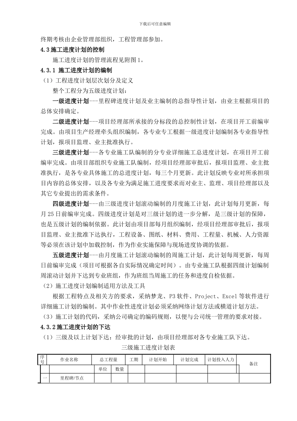 变电站施工进度控制管理制度_第3页