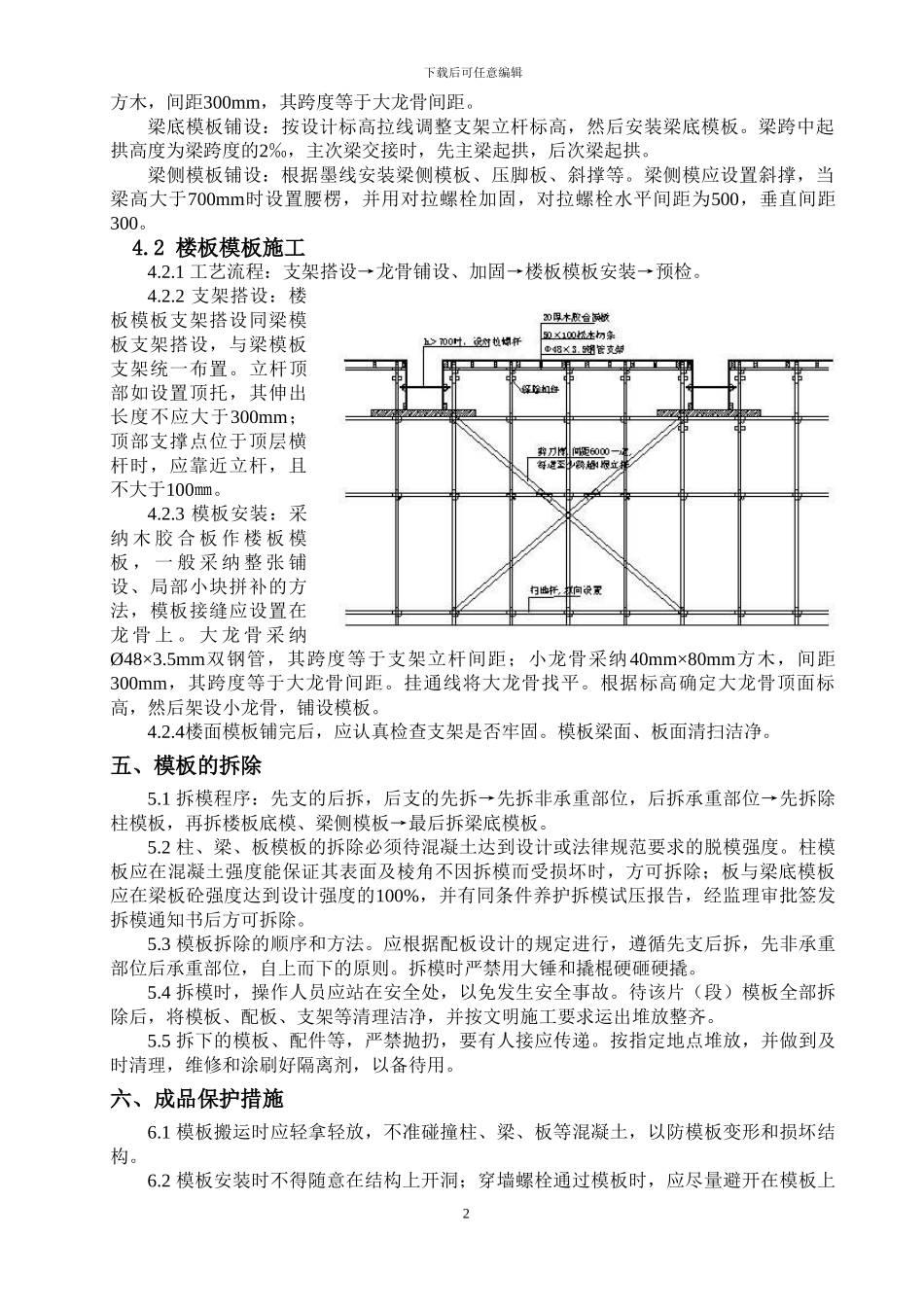 售楼部高支撑模板施工方案_第3页